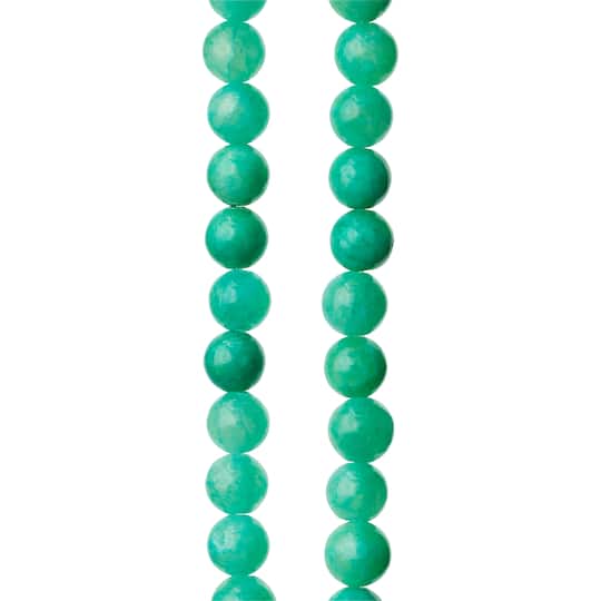 12 Pack: Aqua Quartzite Round Beads, 6mm by Bead Landing™